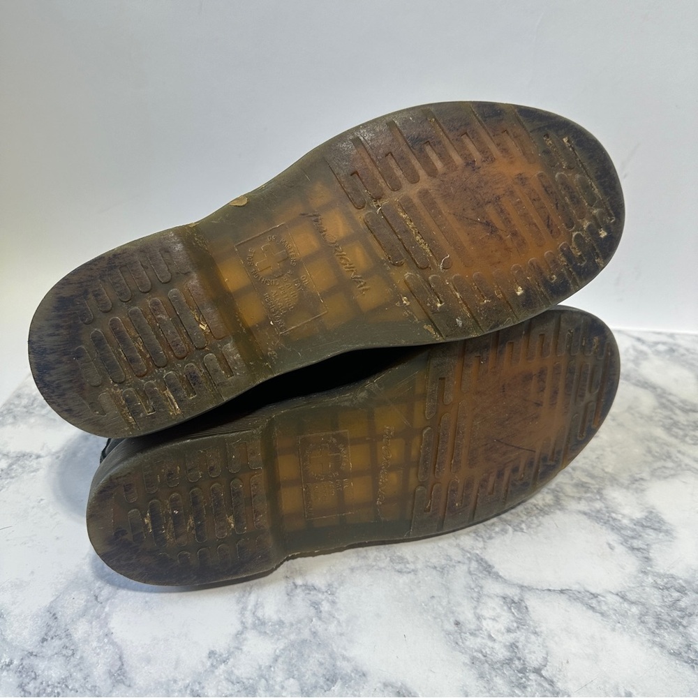 Dr. Martens 1460 black smooth leather lace up boots unisex men 8 women 9 - Picture 9 of 9